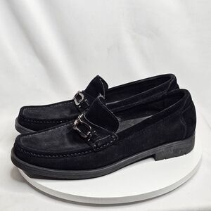 Giorgio Brutini Horsebit Loafers Black Leather Suede Square Toe Mens Size 10M